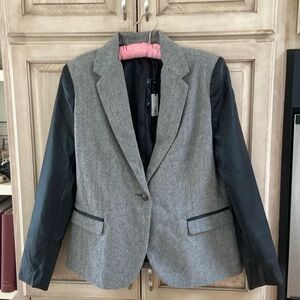 Linea Domani blazer nwt sz 8 tweed wool blend